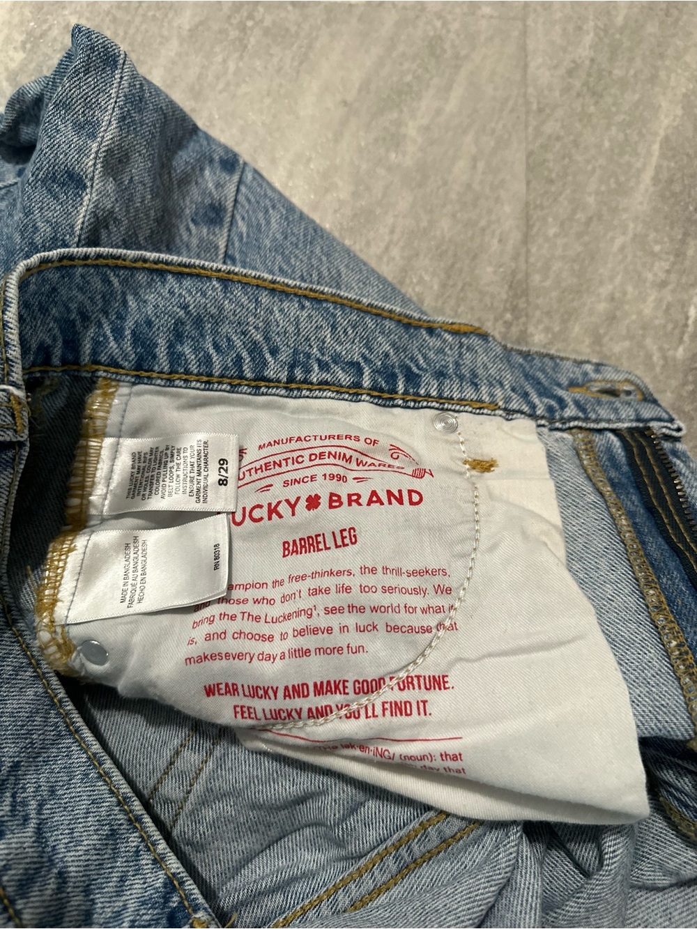 Lucky Brand Barrel Leg Jeans 8/29 - Picture 5 of 5